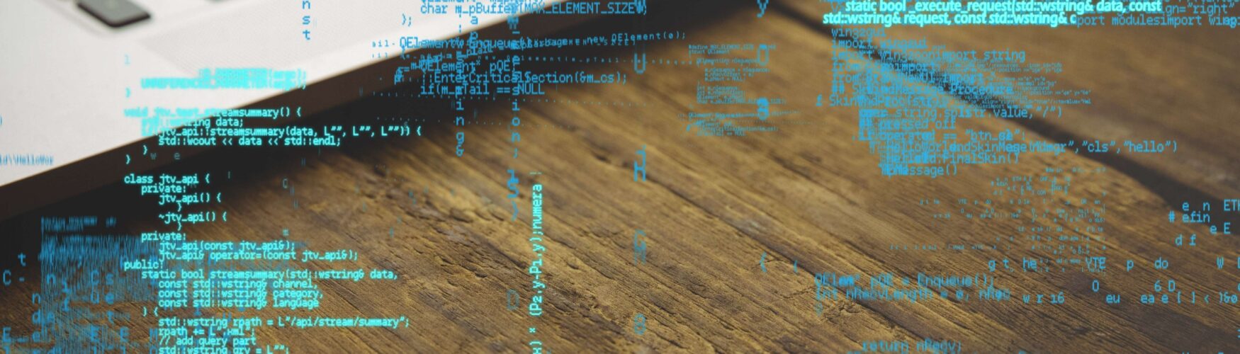 digital composite of laptop with hacking graphic digital composite of laptop with hacking graphic